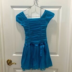 Girls Blue Sparkle Dress